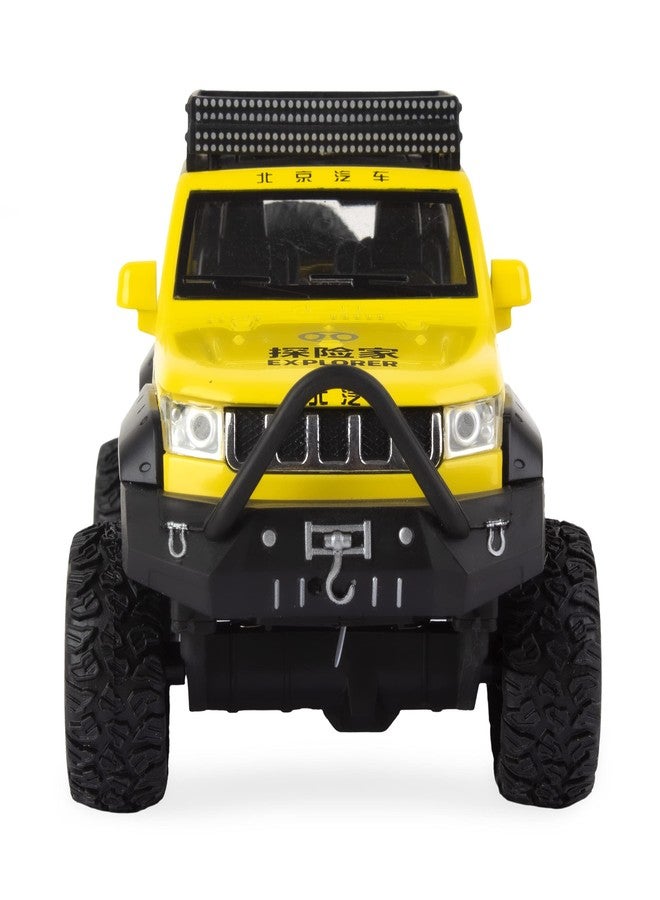 VARIYA ENTERPRISE® 1:32 BAIC Jeep Toy Car Metal Pull Back Diecast Car with Openable Door and Sound Light, Gifts Toys for Kids【 Yellow 】 - Image 4